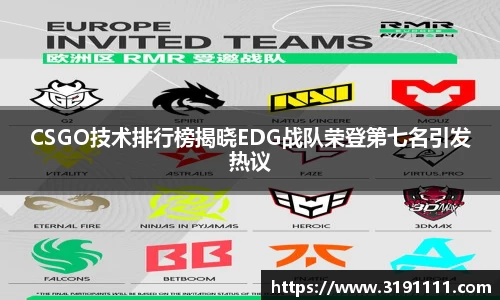 CSGO技术排行榜揭晓EDG战队荣登第七名引发热议